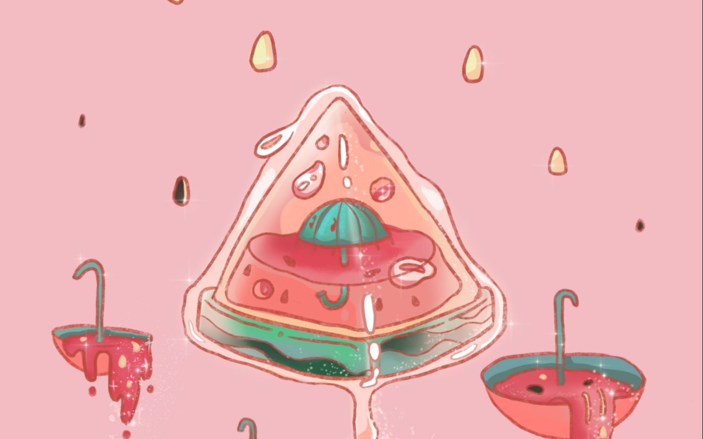 【插画练习】西瓜雨