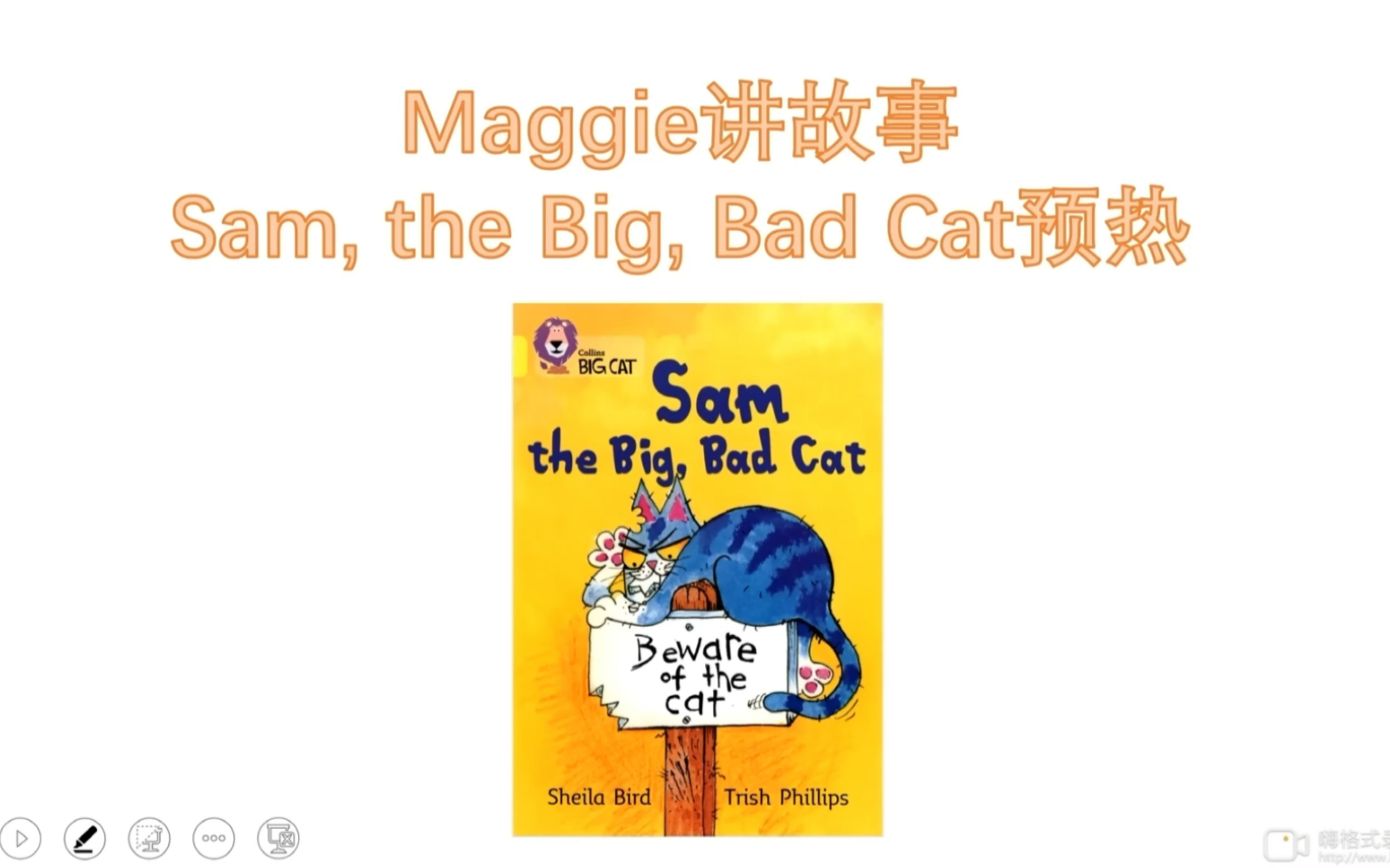 Maggie讲故事 大猫分级阅读3级黄色系列 Sam, the big bad cat预热哔哩哔哩bilibili