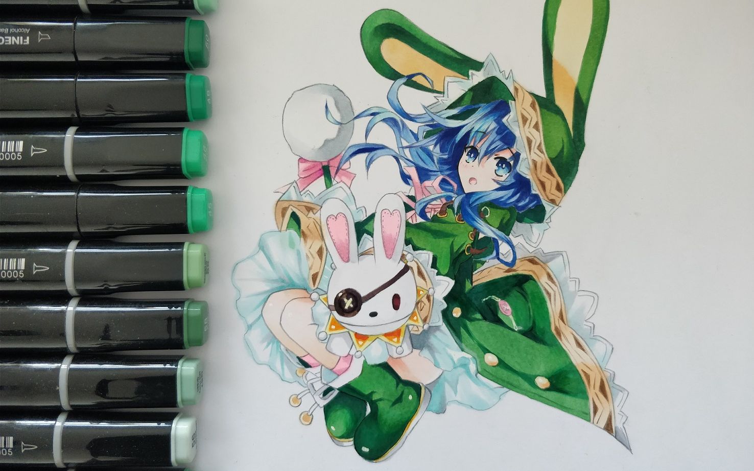 马克笔临摹手绘四糸乃