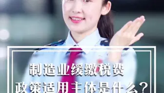 制造业缓缴税费适用企业有哪些？