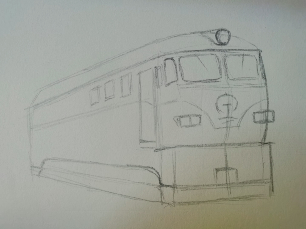素描火车 机车图片