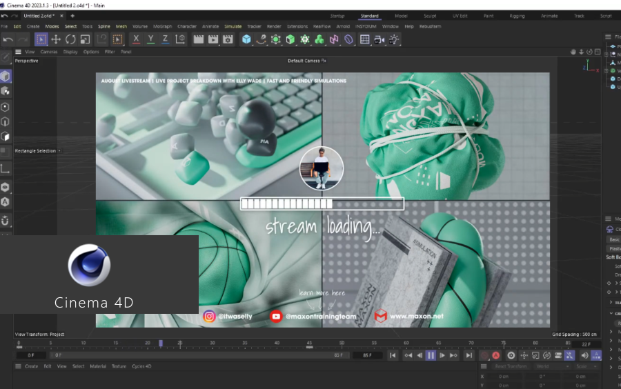 Cinema 4D 教程 | 快速柔体的模拟哔哩哔哩bilibili