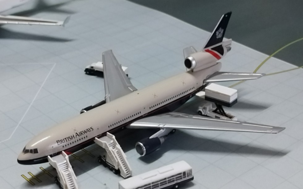 gj英国航空dc-10飞机模型开箱