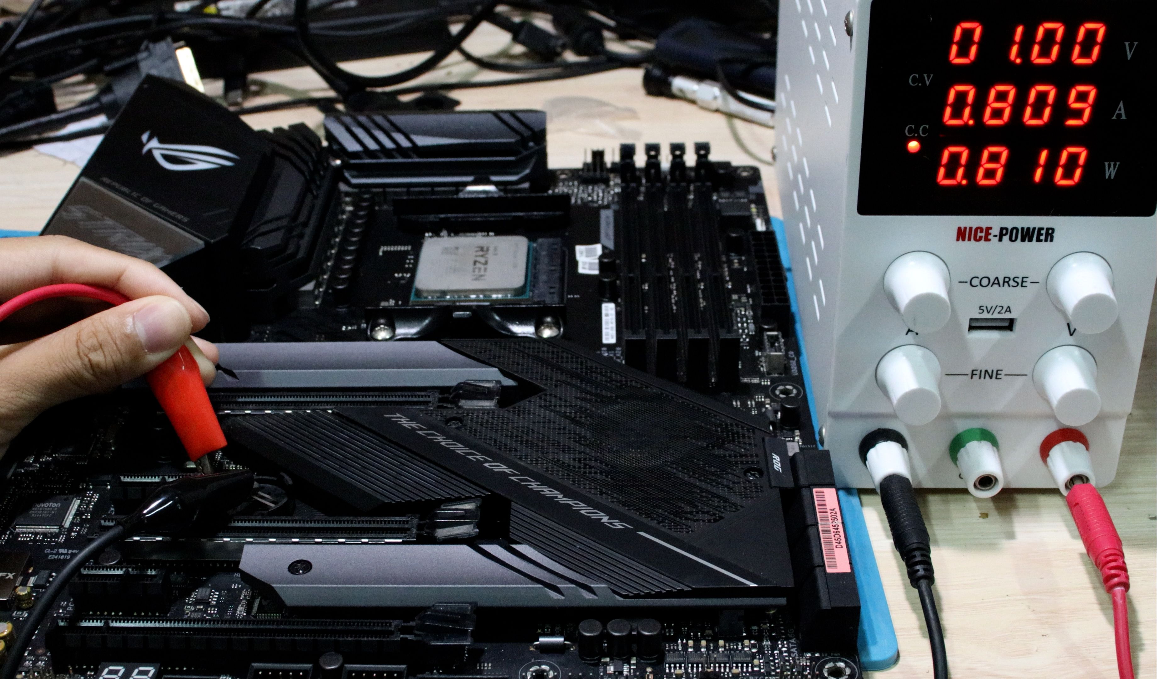 【主板维修】华硕x570-e按开机没反应,用可调电源秒杀短路