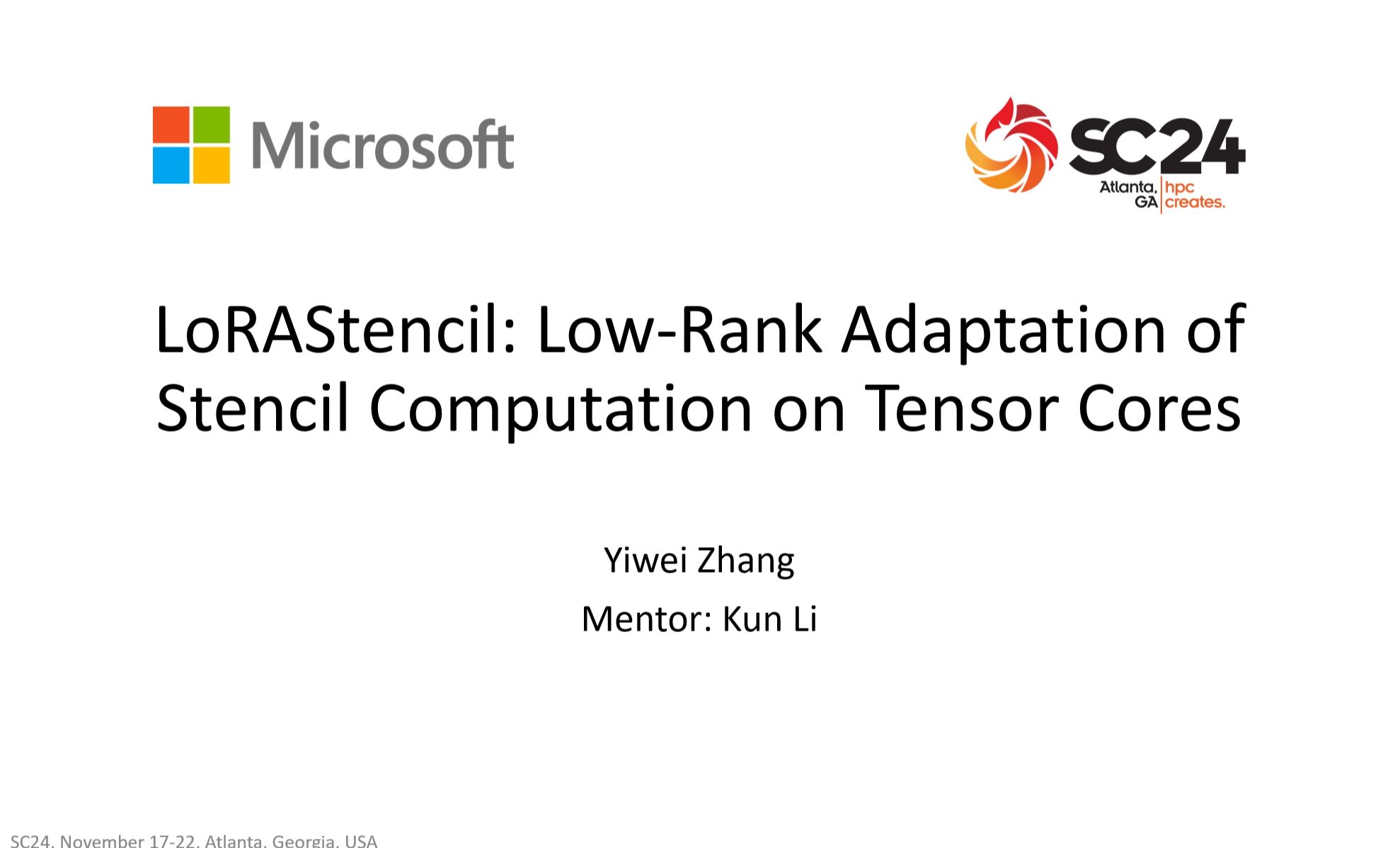 HPHEX|[SC'24]LoRAStencil: 当大模型中的LoRA技术映射到Tensor Cores上的Stencil科学计算哔哩哔哩bilibili