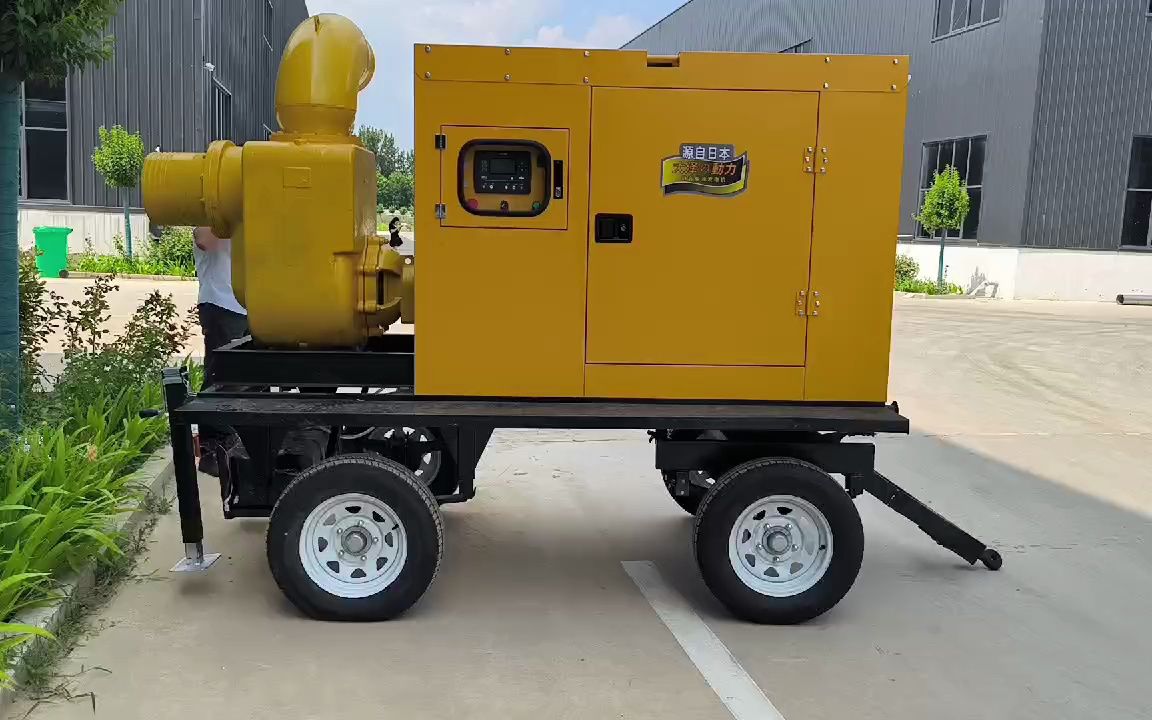 应急防汛柴油排水泵车 流量1000立方 四轮拖车款式 抗洪排涝使用