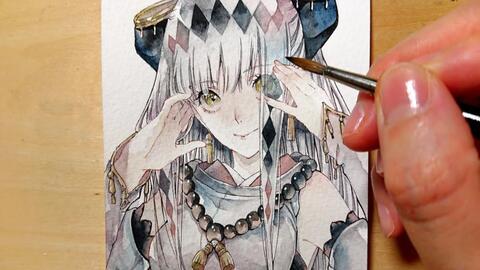 透明水彩 イラストメイキング Hexe Watercolor Painting 哔哩哔哩 Bilibili