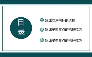 下载视频: 期货新手学习课程，短线交易指标的选择及买卖点的把握技巧