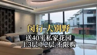 闵行不限购别墅丨送40平私家花园丨小区人车分流丨通燃气民水电