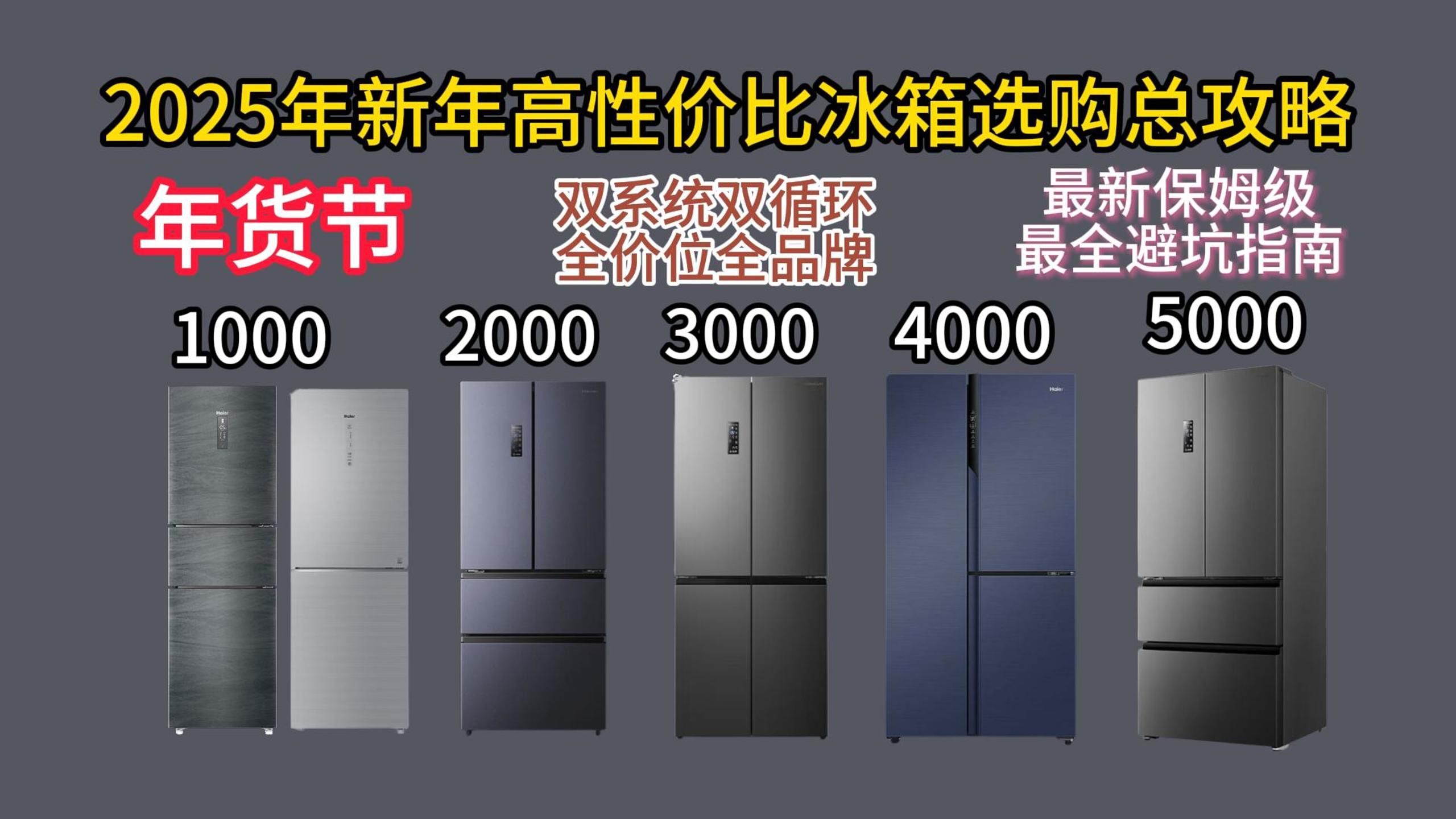 【2025跨年冰箱闭眼入】2025年新年最全双系统双循环+除菌净味高性价比冰箱选购总攻略 + 保姆级全价位评推荐容声/美的/海尔/美菱/卡萨帝/华凌等冰箱推...