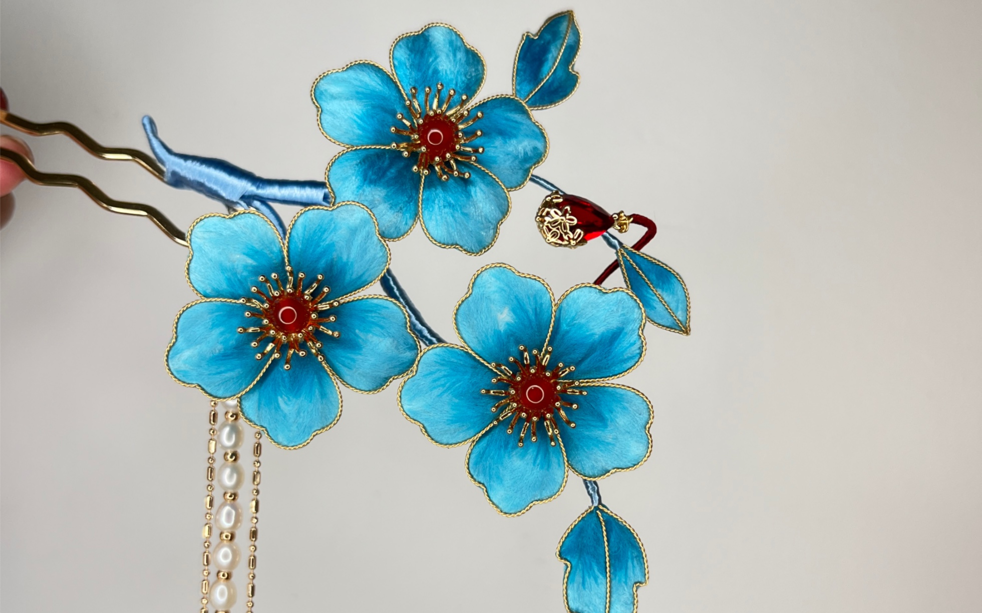 非遗绒花掐丝款