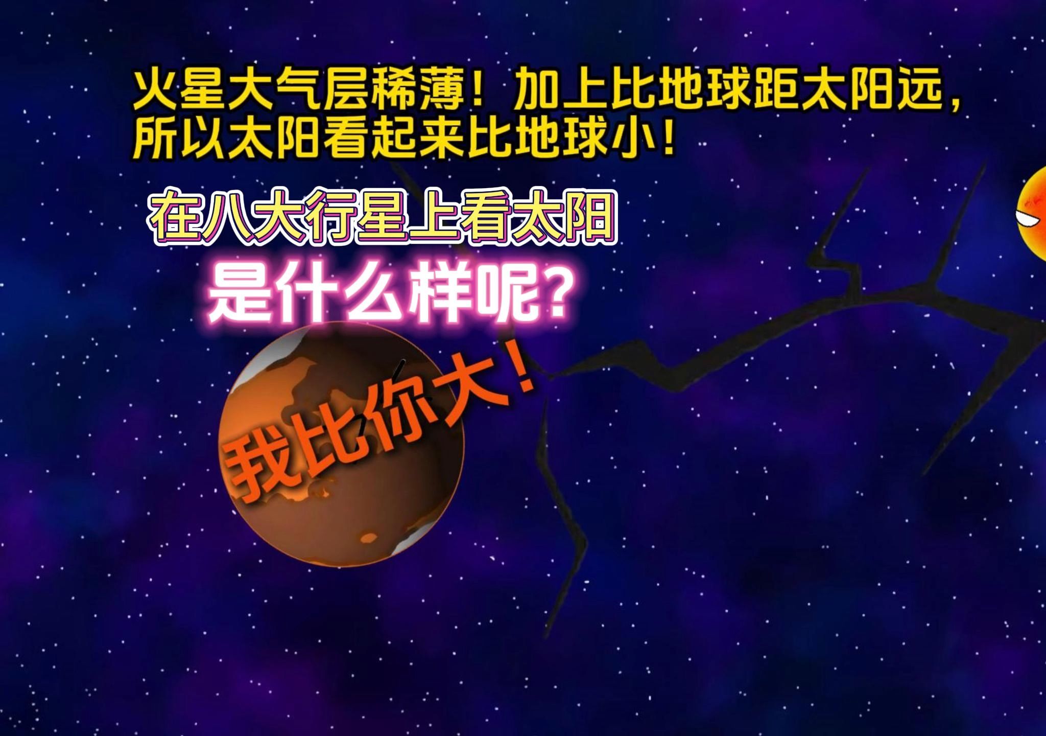 [图]在八大行星上看太阳是什么样呢