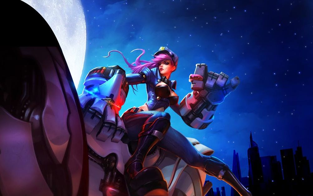 【lol】皮城执法官_蔚的q闪演示