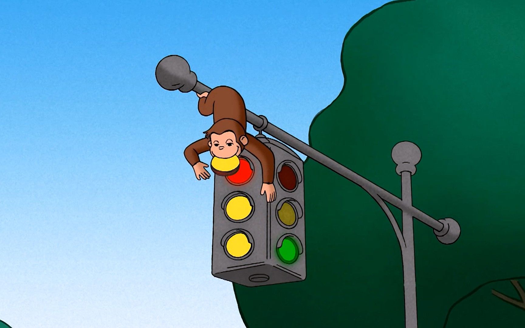 猴子发现红绿灯的作用后,居然用纸片哄弄大家,趣味动画