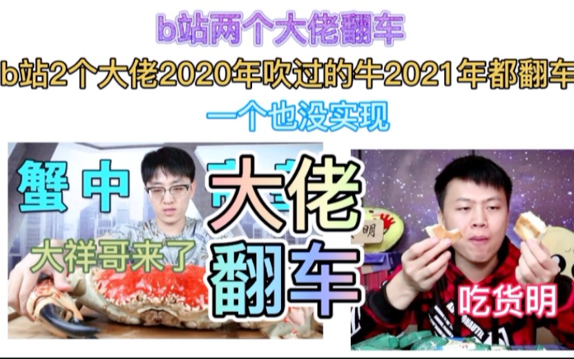 [图]b站两个大佬2020年吹过的牛，2021年都翻车了，一个也没实现