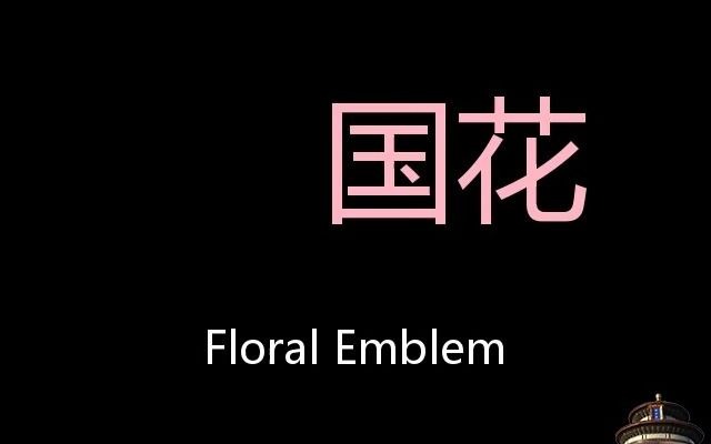 国花 chinese pronunciation floral emblem