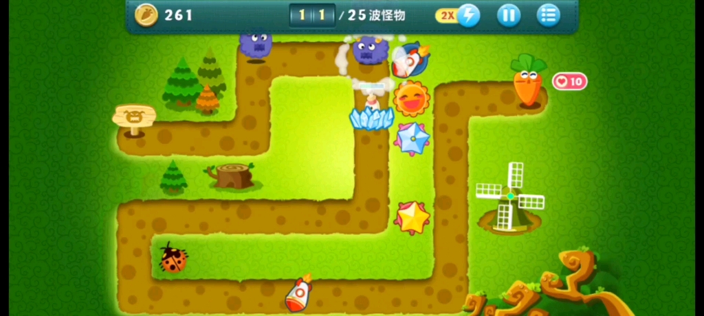 保卫萝卜丛林模式,第八关首次清空道具金萝卜