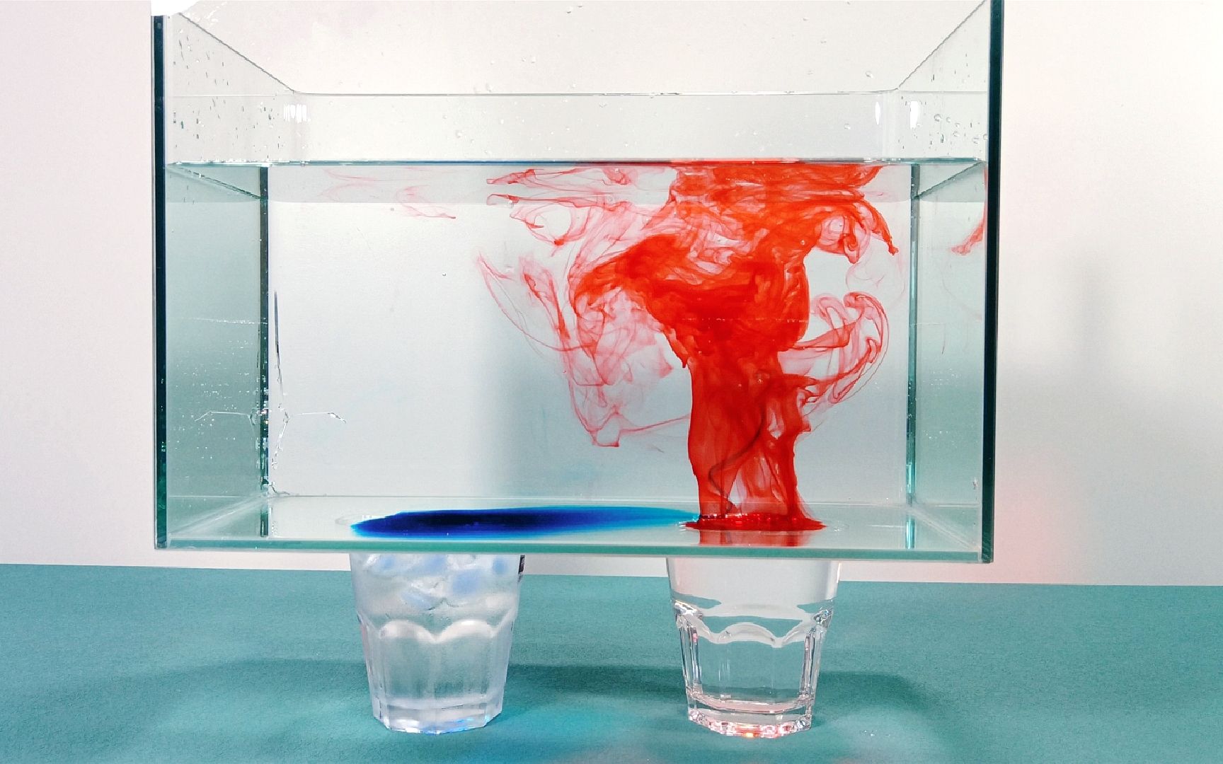 同一缸水里滴入两种色素,为何不会混合?