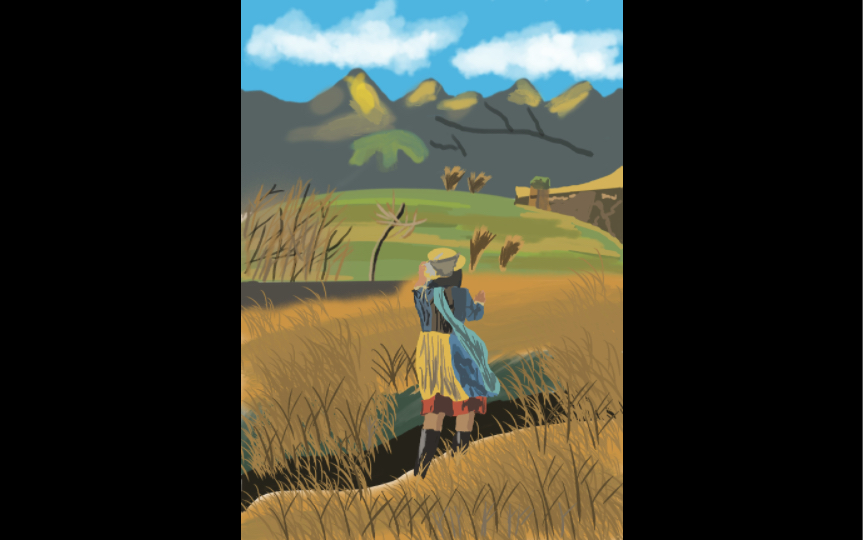 【procreate】做一个不被定义的,金黄稻田的守望者(原创插画写实)