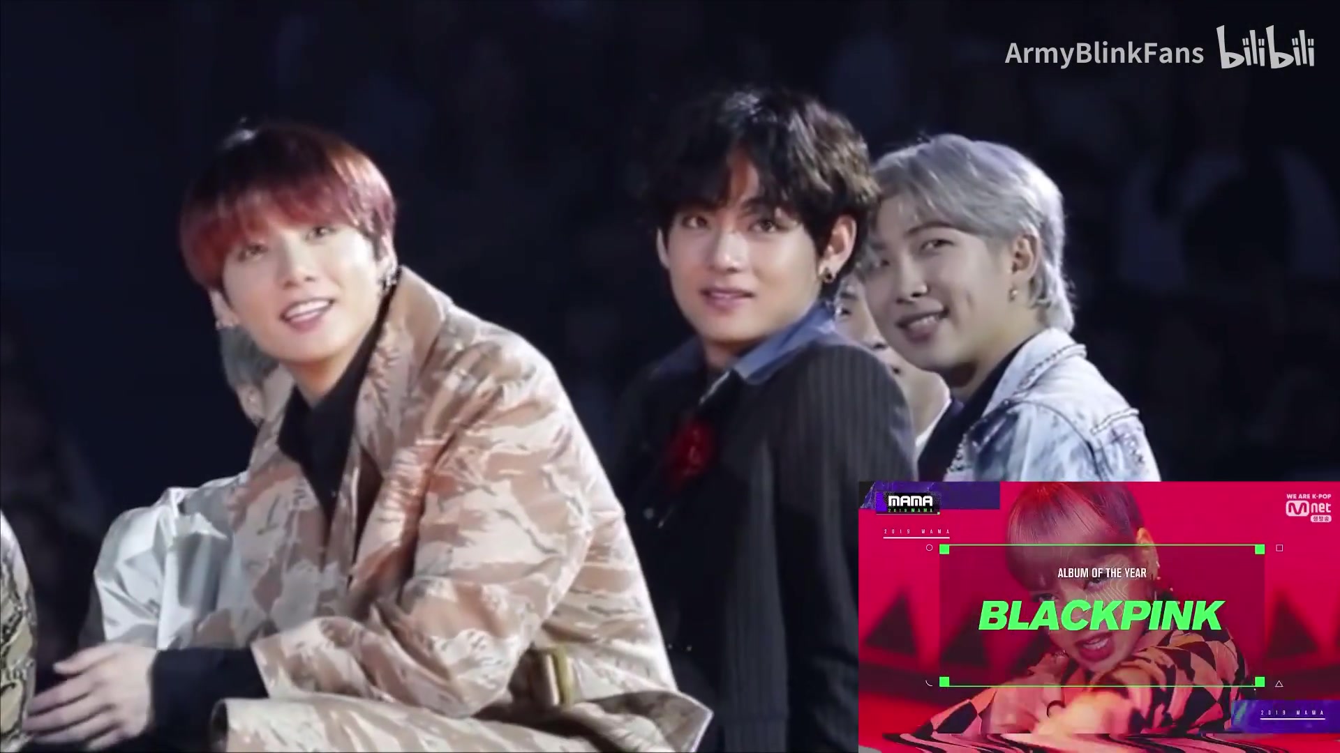 高清官方防弹少年团reactionblackpink提名albumoftheyear年度专辑