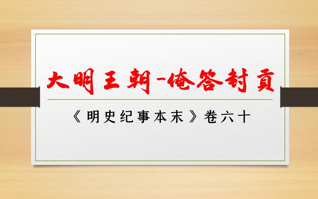 《大明王朝》第四十回:俺答封贡哔哩哔哩bilibili