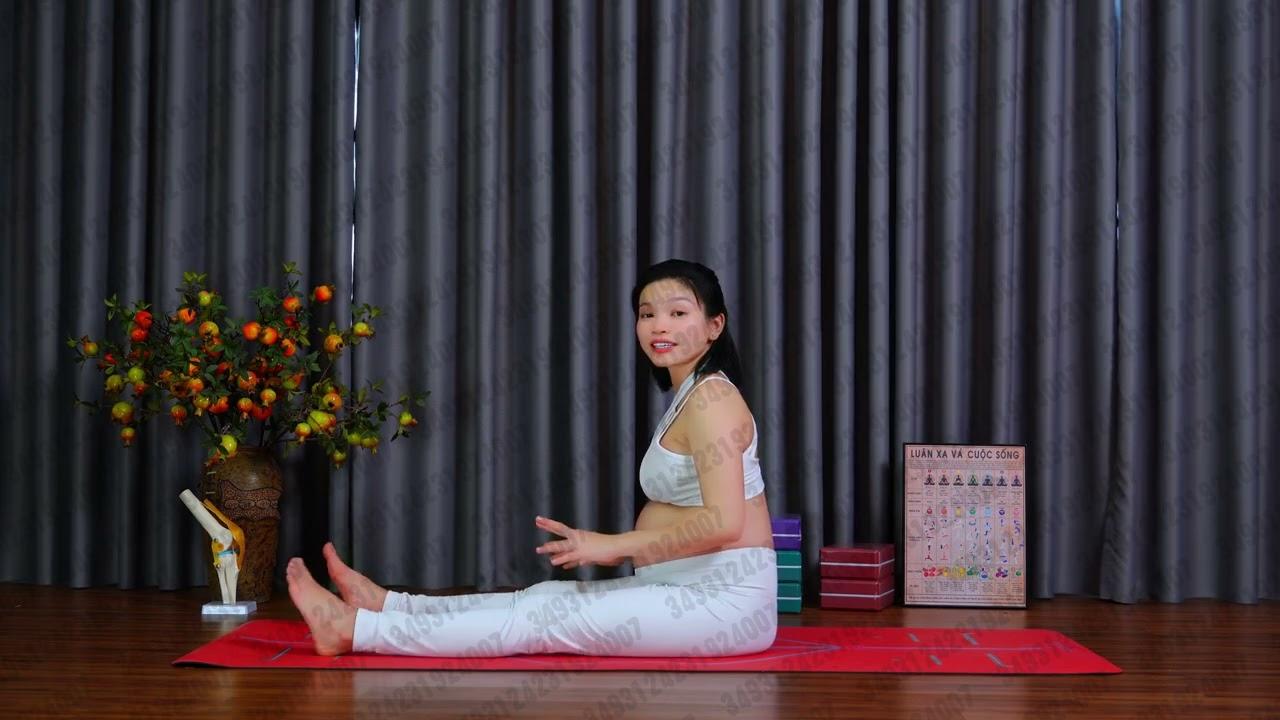 16 【gia 03ình yoga】7天孕期瑜伽在家缓解背痛,颈肩颈痛|第1天
