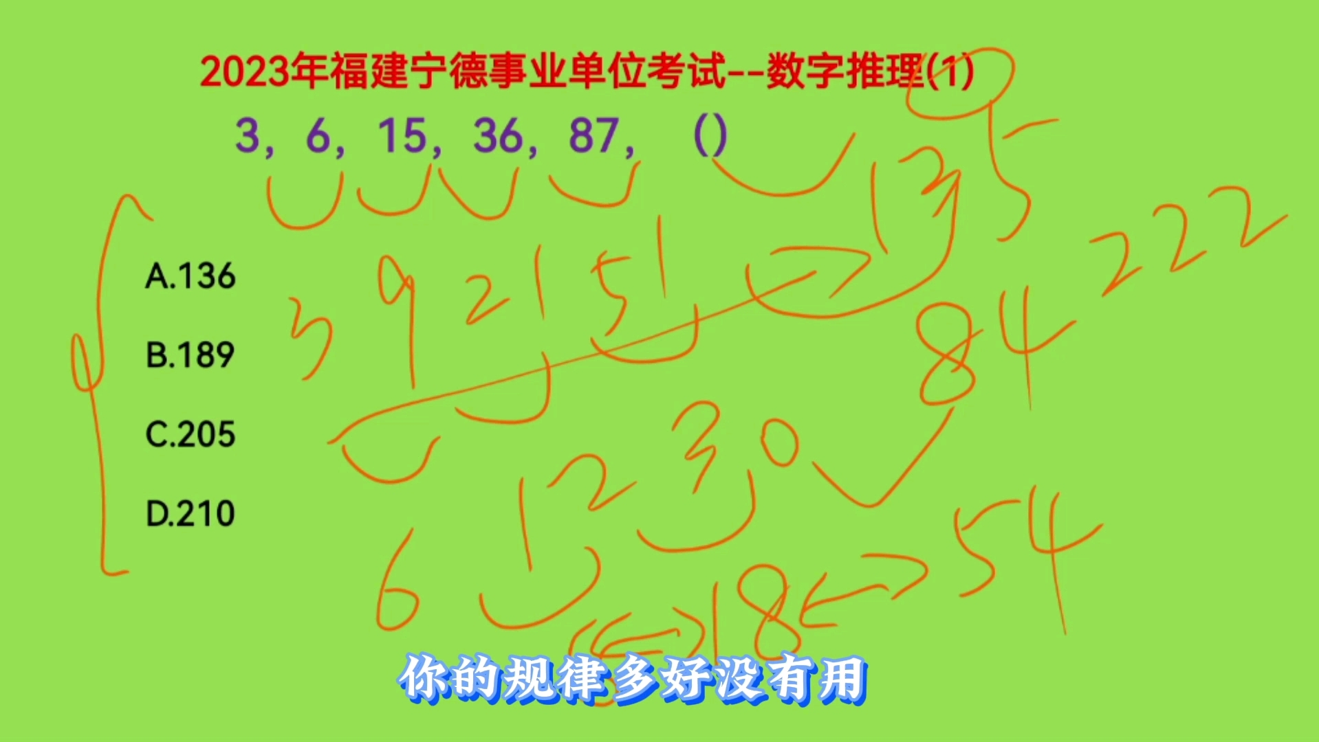 2023年福建宁德事业单位考试,3,6,15,36,87,下一个数字是什么呢哔哩哔哩bilibili