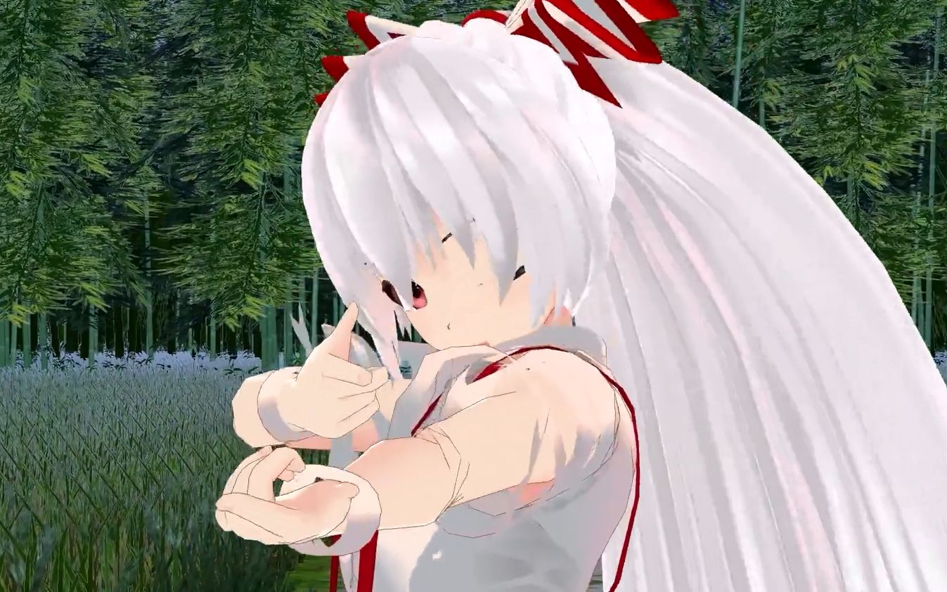 东方mmd正在求爱的妹红碳ヒアソビhiasobi