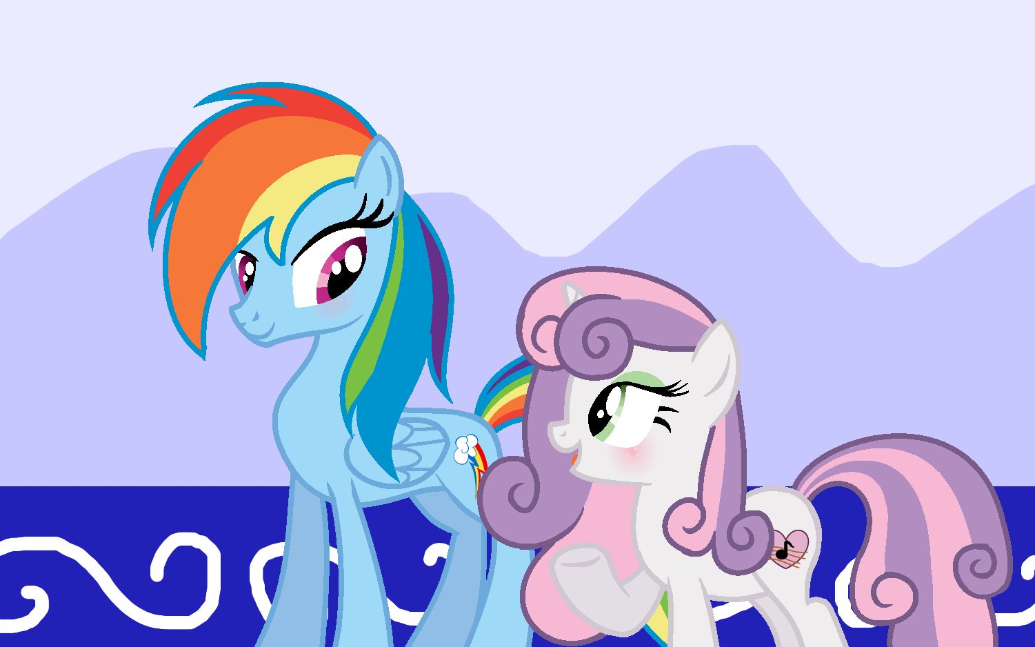 [图]【MLP绘画】Rainbow Dash and Sweetie Belle