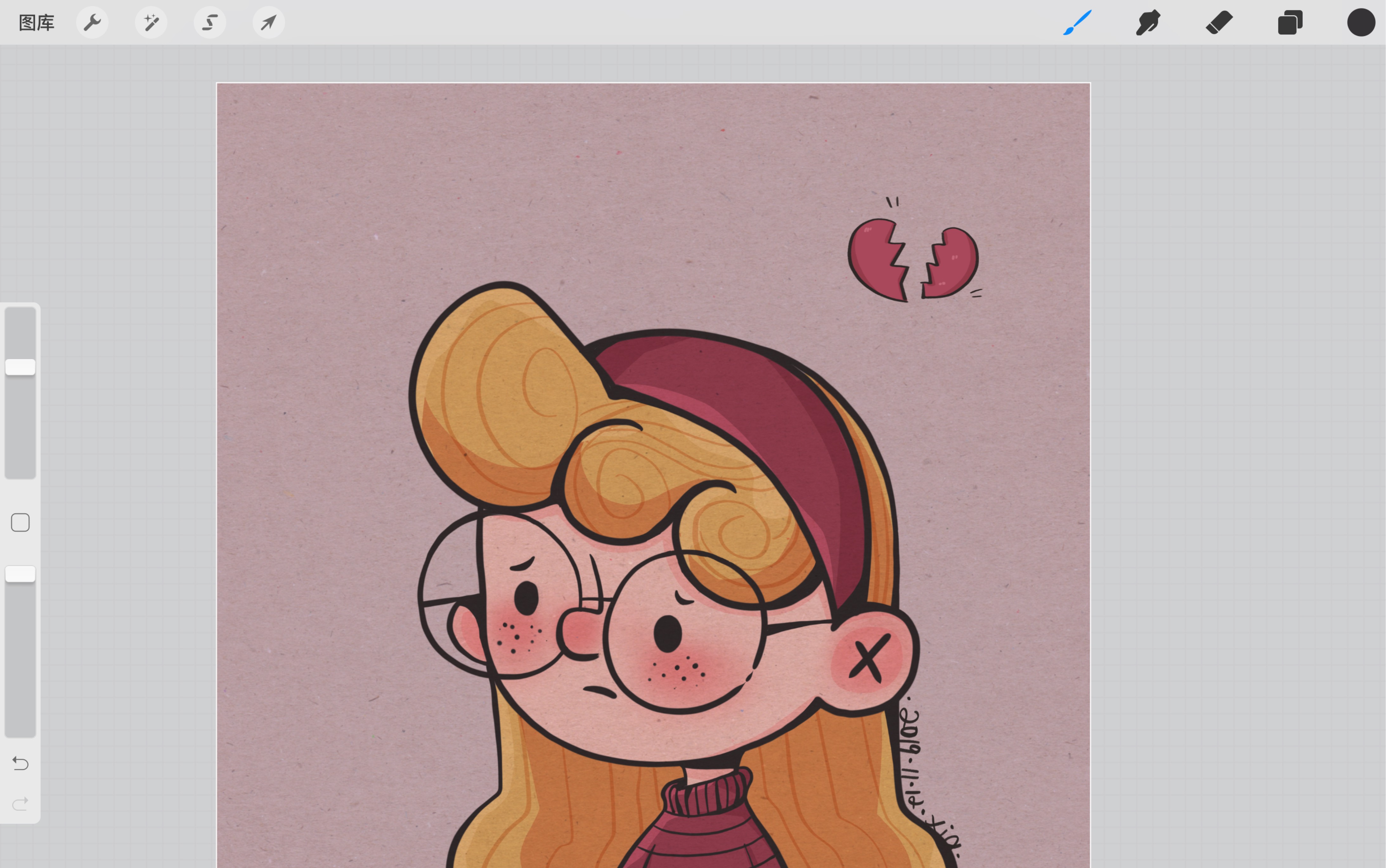 【ipad procreate绘画教学】procraete画个线条风头像