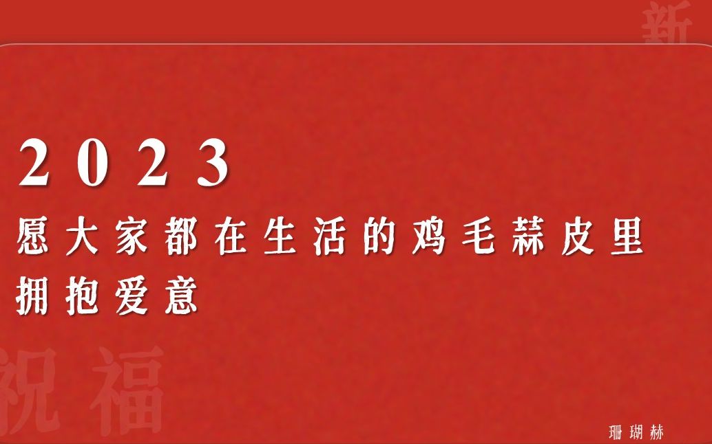 2023跨年文案|一岁一礼,一寸欢喜.|那些不落俗套的新年祝福语哔哩哔哩bilibili