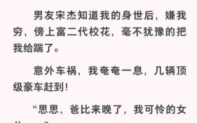 [图]男友嫌我穷榜上富二代校花，意外车祸富豪亲爹找上门！太爽了！《团宠绝世千金》