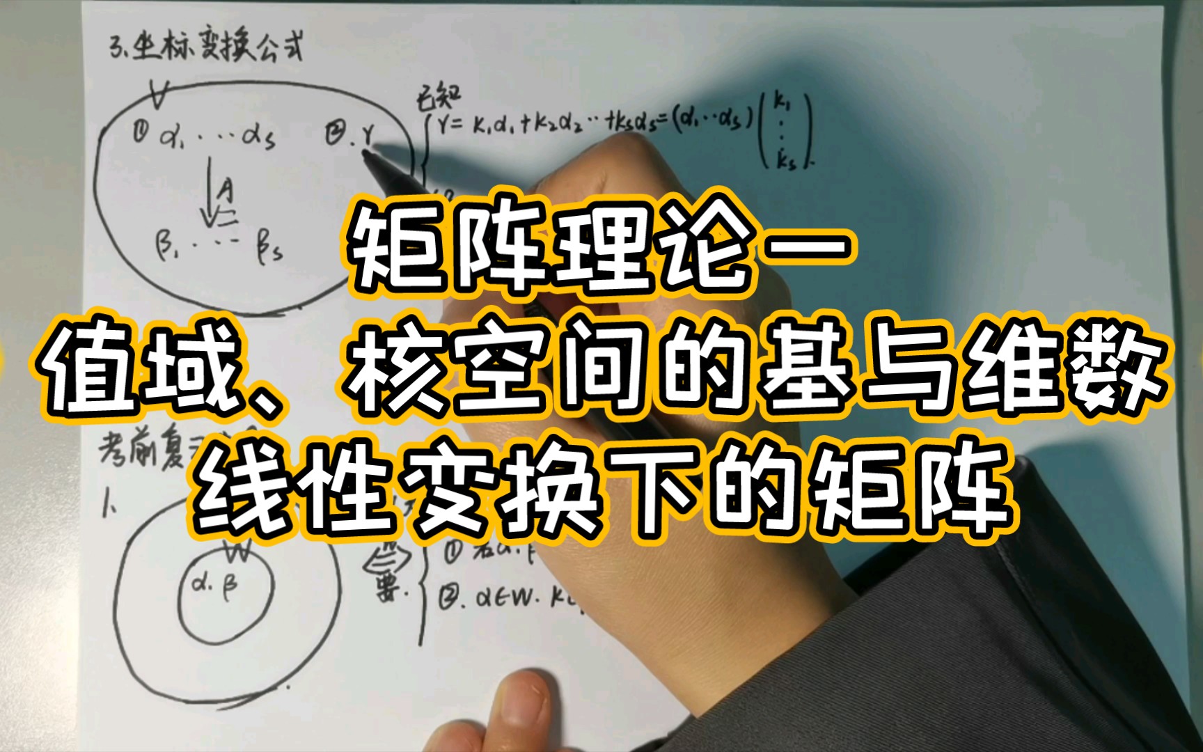 矩阵理论考前复习10—求值域与核空间、线性变换哔哩哔哩bilibili