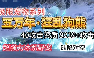 Download Video: 极限宠物系列之五万年·狂乱狗熊 超强力冰系野宠 缺陷对空