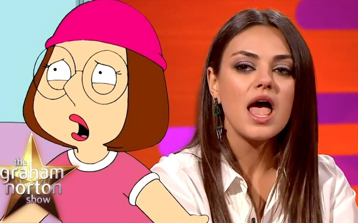 [图]Meg配音Mila Kunis：我天天在大街上听到"Shut up, Meg"-格拉汉姆·诺顿秀