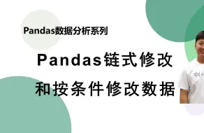 Download Video: 【Pandas系列】Pandas链式修改和按条件修改数据