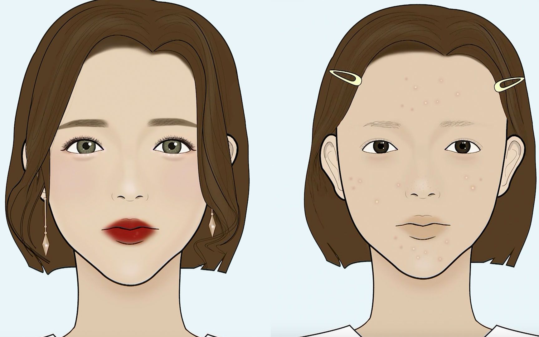 【定格动画】女生卸妆前后揭秘!lulupang露露胖