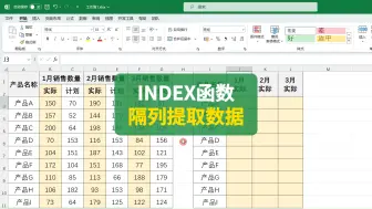 Download Video: index函数隔列提取数据