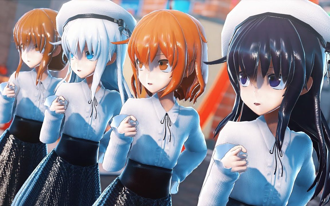 mmd舰c : 有顶天love - 响/晓/电/雷 (hd)【ray-mmd】_哔哩哔哩 (゜