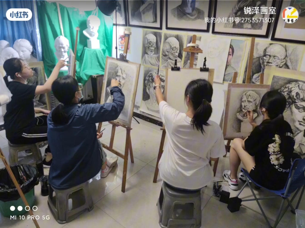 美术高考集训精品课堂--《塞内卡》石膏像写生#美术培训 #课堂随拍