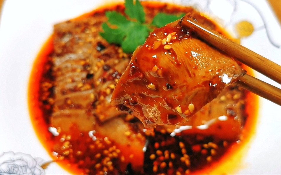 四川夏季凉菜凉拌猪舌头这样调酱汁不比饭店大厨差