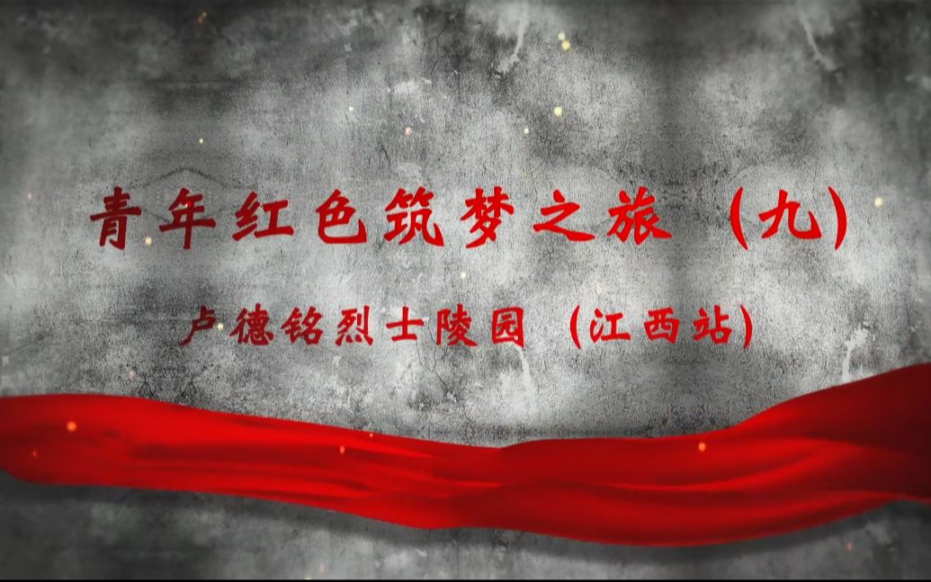 武汉大学青年红色筑梦之旅 | 江西省萍乡市卢徳铭烈士陵园哔哩哔哩bilibili