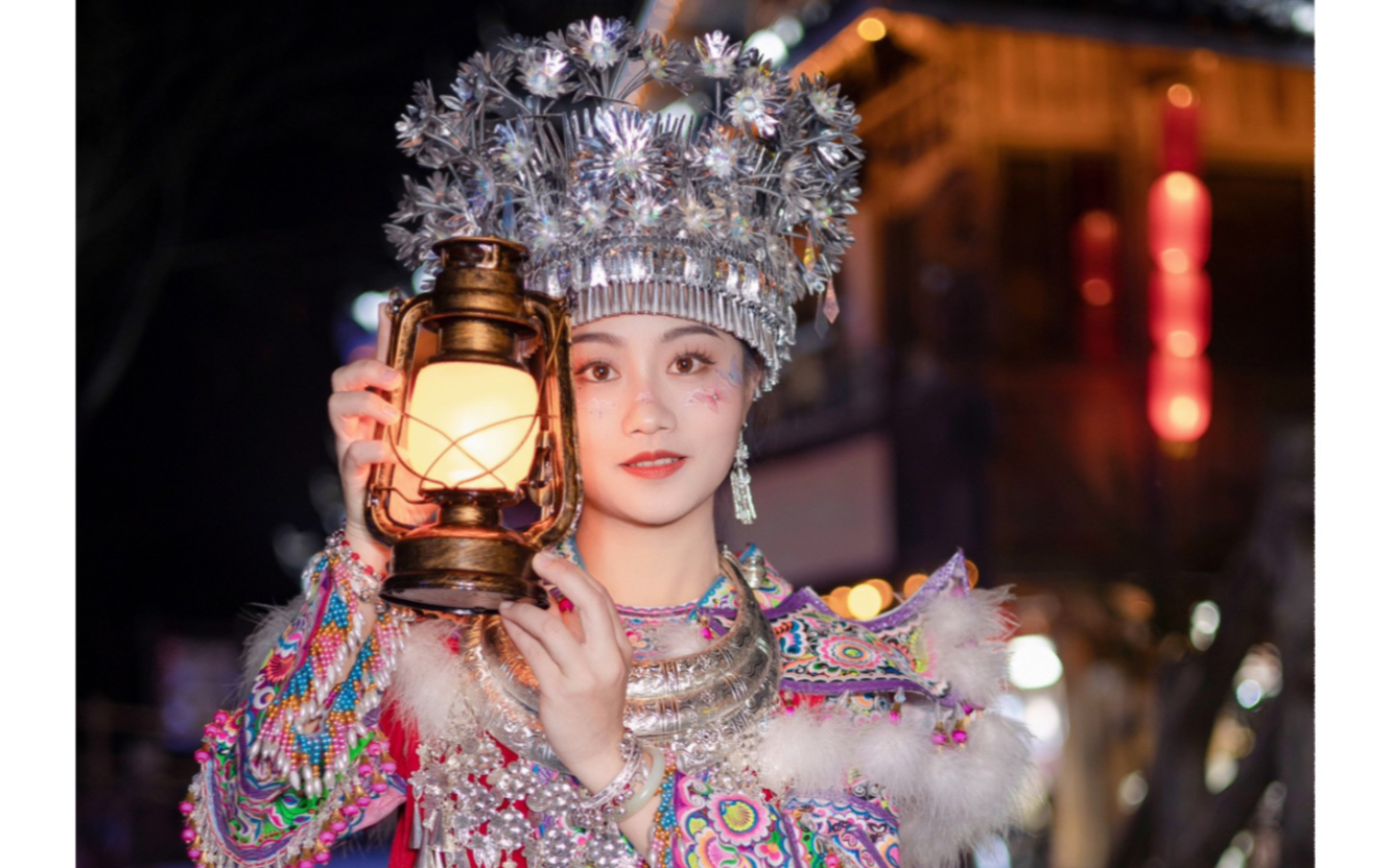 柳州融水苗族自治县@梦呜苗寨,盛装留影