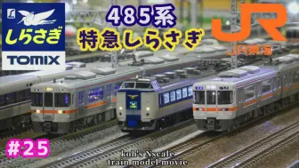 Download Video: 【日本铁道】#25 koh's Nゲージ Train model movie [Nゲージ TOMIX 485系 しらさぎ・新塗装]