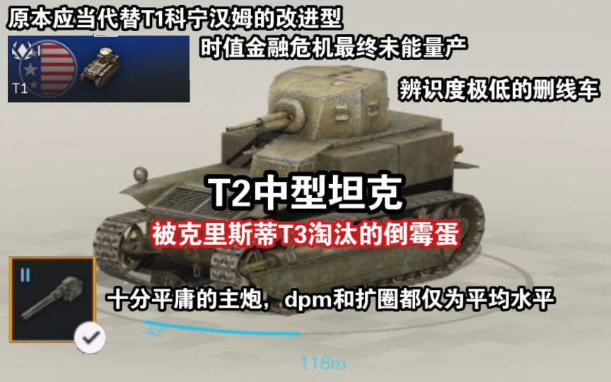 [图]【WOTB】绝版小车“T2中型”，后置炮塔的悲催删线车…