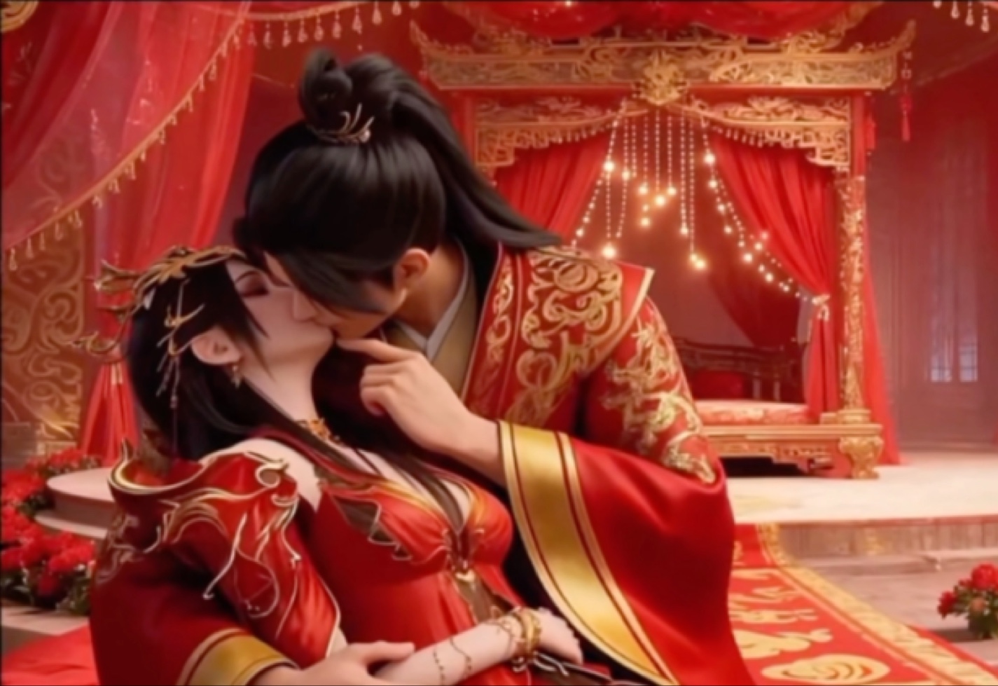 用中式婚礼方式正确打开正版旋黄要塞萧炎与美杜莎女王的婚礼