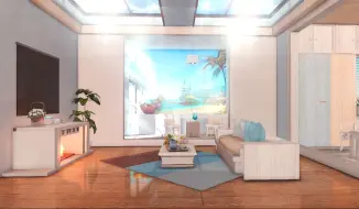 Download Video: 【FF14装修】L房封层|夏日居家海景部队房