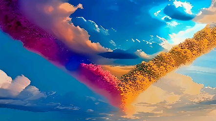 云朵的颜色和形状,如同人生的多彩和奇妙.