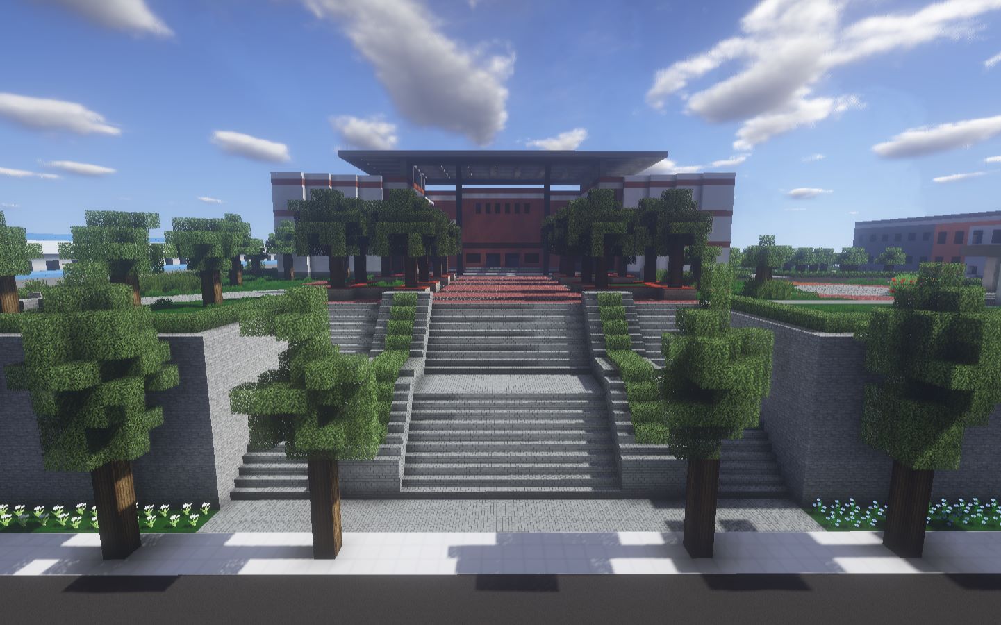 【Minecraft】滦平职教中心汇英中学建筑还原哔哩哔哩bilibili