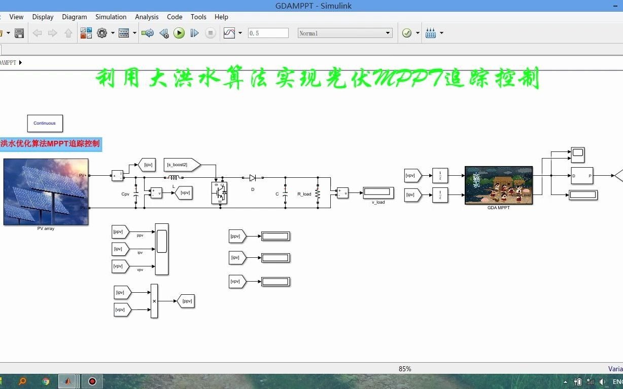 利用大洪水算法实现光伏MPPT追踪控制哔哩哔哩bilibili